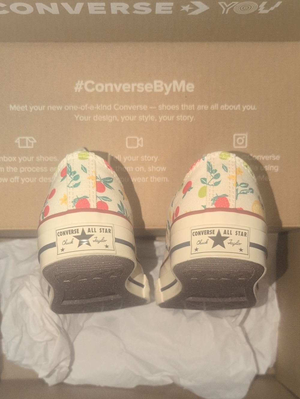 NEW Converse Low-Top Sneakers in White with Fruit Print - Unisex - Picture 8 of 10